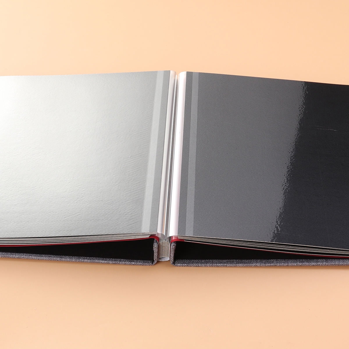 Worgeous Grey Felt Photo Album for Decor 40 Pages Large Capacity 16 Inch Stylish Vintage Design Scrapbook