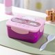 thumbnail image 1 of Caja Bento apta para microondas - Recipiente de plástico impermeable para la oficina, 7,24x5,28x3,07 pulgadas, grado alimentario, apto para lavavajillas, azul/rosa/gris/verde, 1 of 6