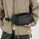 thumbnail image 4 of Bandolera impermeable de nylon para hombre | Mochila deportiva ligera de hombro | Compartimento espacioso, puerto para auriculares | Gris Azul, Negro Durable Travel Messenger de 28x15x9cm, 4 of 6