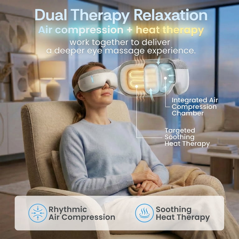 LG MAYA 目もとマッサージャー Miko, Eye Massager, Heat, Bluetooth Music, 4 Massage Modes