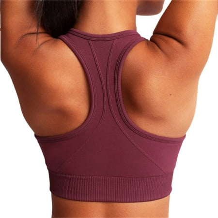 

Sports-Bras for Women Raceback Low Impact Workout Fitness Yoga Bra Breathable M Purple