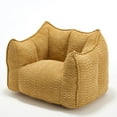 thumbnail image 6 of Eyisean 47" W Chenille Bean Bag Chair with Armrest, Boneless Couch with Highly Resilient Foam Stuffed, Comfy Large Bean Bag Sofa for Apartment, Living Room, No Assembly Required, 6 of 8