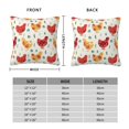 thumbnail image 6 of Wukai Flower Chicken Premium Polyester Fleece Pillow Covers with Hidden Zipper Closure,Luxuriously Soft and Durable-16"x16", 6 of 7