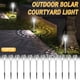 thumbnail image 1 of Luces solares para caminos exteriores - Pack de 12 luces solares de acero inoxidable para pasarela, patio, jardín y césped - LED IP44 impermeable, 1 of 8