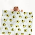 thumbnail image 2 of Picia Avocado of a Hear Pattern Baby Soft Dot Blanket with Silky Satin Backing Baby Gifts for Boys and Girls (30" x 40"), 2 of 9