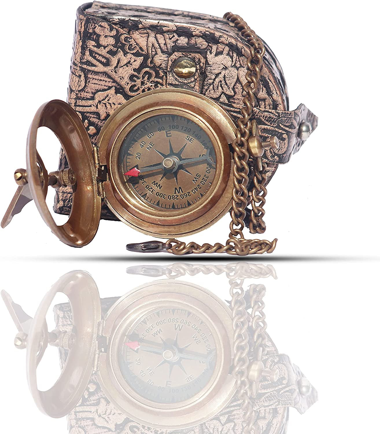 Gift Compass Nautical Hand-Made 3" Brass Working Navigational Sundial Compass