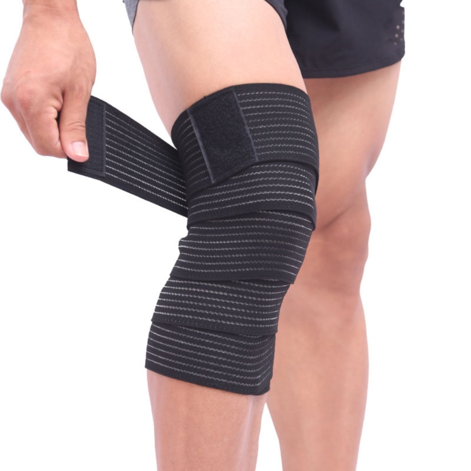 Elastic Knee Compression Bandage Wraps Support for Legs, Thighs