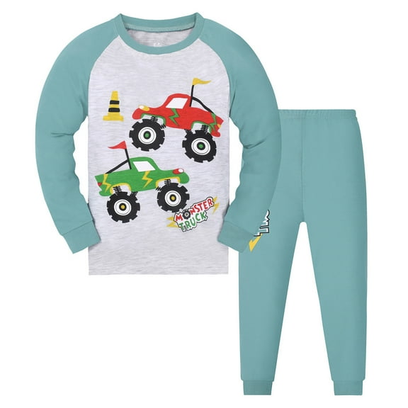 BOOMNY Child Girls Pajamas Sets 2 Peice Cartoon Graphic Long Sleeve Sleepwear Tops Pants Pjs Set for Kids Cozy Loungewear Homewear