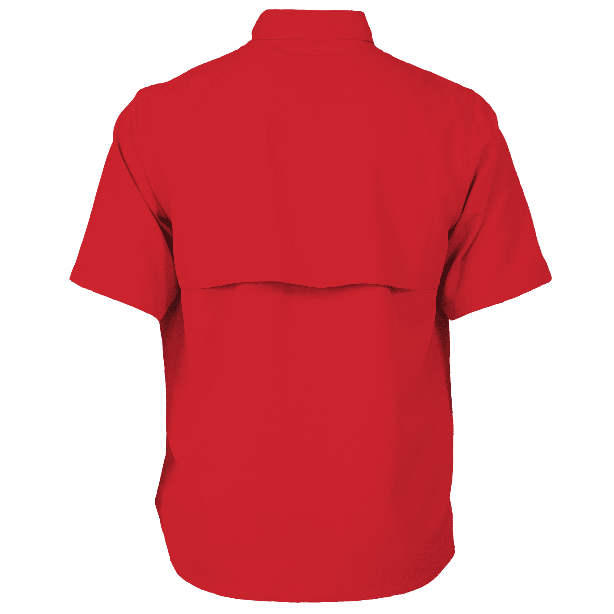 Kings River Men's Short Sleeve Fishing Guide Shirt, Red, Size Large