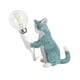 thumbnail image 2 of Lámpara de mesa con forma de gato artificial, lámpara de pared junto a la cama, lámpara de escritorio, luz nocturna para adultos, , , dormitorios, salas de Azul 110x60x120mm jinwen Lámpara de pared con forma de gato, 2 of 8