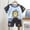 B119, variant on HAOTAGS Baby Boys Girls Match Outfit Set, 2-piece Tshirts with shorts set Blue Size 3-4 Years