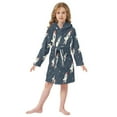 thumbnail image 6 of FORMRS Niños Bathrobe Unisex Hooded Robe Soft Plush Pajamas Sleepwear, Size 2-3T, Rocket Pattern, 6 of 7