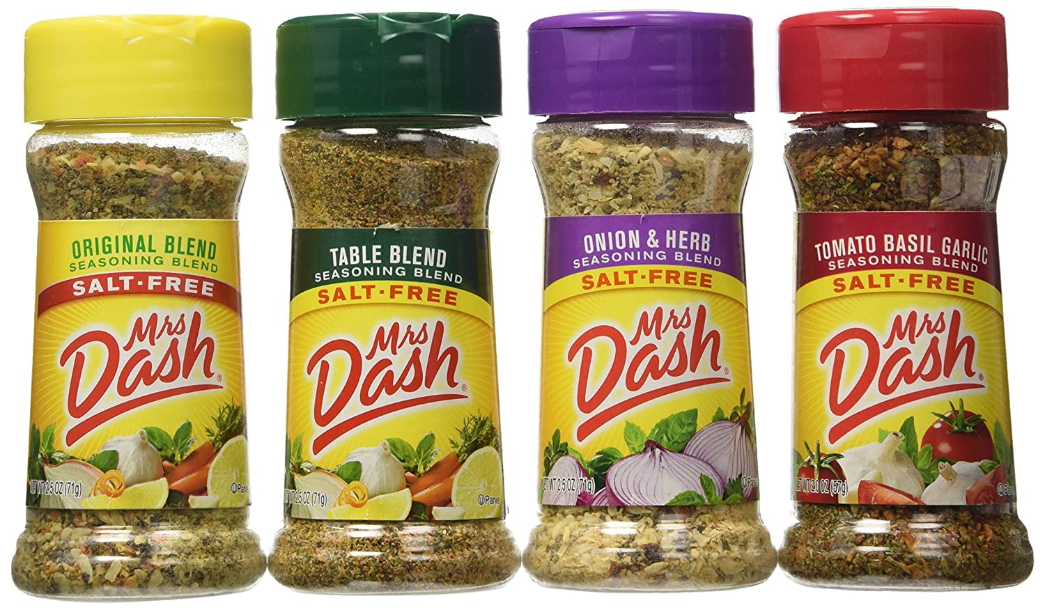Mrs. Dash Seasoning Blends Variety Flavor 4 Pack 2.5 oz Onion & Herb