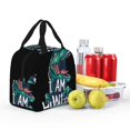 thumbnail image 4 of KLL Hungry Tyrannosaurus Print Insulated Lunch Bag Women, Reusable Cute Tote Lunch Box for Adult & Men, Leakproof Cooler Lunch Bags for Work Office Travel Picnic, 4 of 5