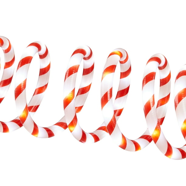 Holiday Time LED Candy Cane Rope Christmas Lights, 15', Set of 2