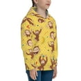 thumbnail image 4 of Curious George Boys Girls 3D Print Casual Pullover Hoodies Hooded Sweatshirts Tops Blouse with Pocket Age 6-16, 4 of 5
