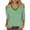 Green, variant on LYXSSBYX 3/4 Length Sleeve Womens Tops Women's Fashionable Solid Color T-shirt 3/4 Sleeve Shirt V-neck Casual Top