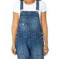 thumbnail image 3 of Celebrity Pink Women's Boyfriend Cuffed Denim Overall, Sizes XS-XXXL, 3 of 5