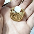 thumbnail image 6 of Lordluxury Jerusalem Cross Ring 14K Yellow Gold Religious Jesus Christ Knight Templar for Men B283, 6 of 7