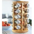 thumbnail image 2 of Orii 20 Jar Bamboo Spice Rack with Spices Included - Rotating Tower Organizer for Kitchen Spices and Seasonings Free Spice Refills for 5 Years (Bamboo Wood), 2 of 5
