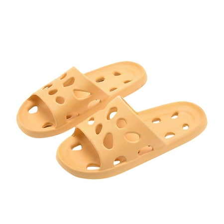 

Up to 30% off!Kukoosong Flat Sandals for Women Men Slippers Home Couple Shoes Indoor Outside Soft Soled Slippers Women Sandals Yellow 40-41