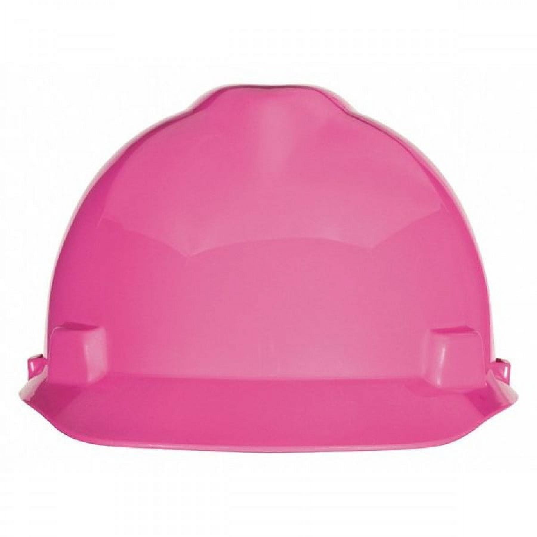 V-Gard® Slotted Hard Hat Cap, Fas-Trac® III Suspension, Hot Pink