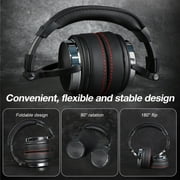OneOdio Wired Headphones Professional Studio Headphones for Podcast Mixing Recording | In-Line Mic & 3.5/6.35mm Dual Plugs-Pro-50 Black