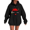 thumbnail image 4 of MHFRRA Sudadera con Capucha para Parejas, Divertida y A Juego, de Manga Larga, Estilo Informal y Deportivo Negro, 4 of 5