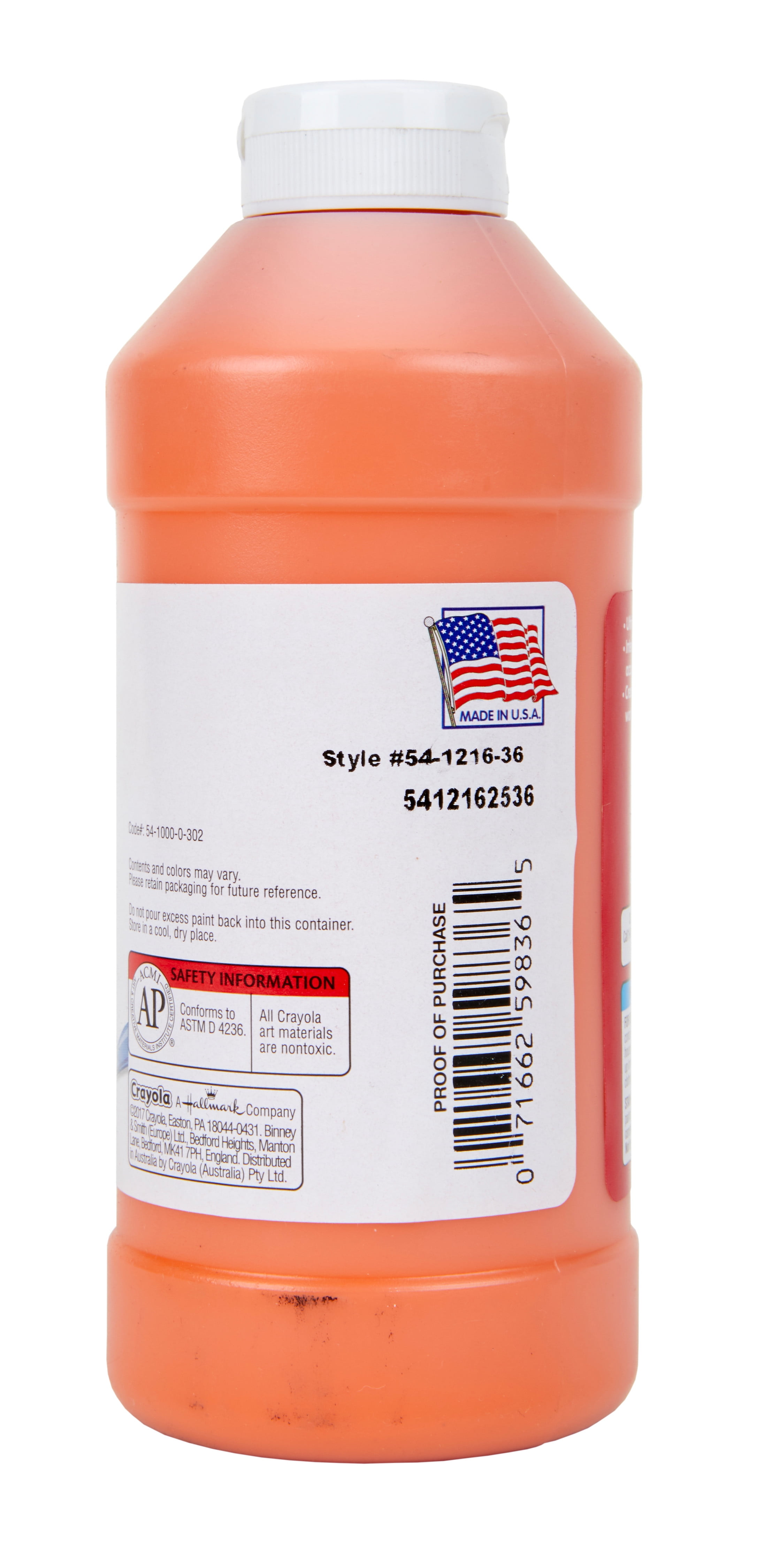 16-oz. Crayola® Washable Orange Acrylic Paint