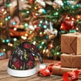 thumbnail image 6 of KLL Christmas Hats for Adults Plush Vintage Gaming Print Santa Hat Xmas Fluffy Santa Claus Hat for Women Men, 6 of 6