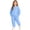 Blue, variant on 2 Piece Girls Athletic Sets Solid Crew Neck Long Sleeve Sweatshirt Elastic Cuff Pants Fall Winter Basic Sweatsuit Kids Jogger Clothes