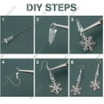thumbnail image 4 of 1 Box DIY 10 Pairs Christmas Snowflake Charms Earring Making Kit Winter Charms for Jewelry Making Alloy Snow Pendants Glass Beads Star Bead Adult Women Craft Silver Instruction for DIY, 4 of 9