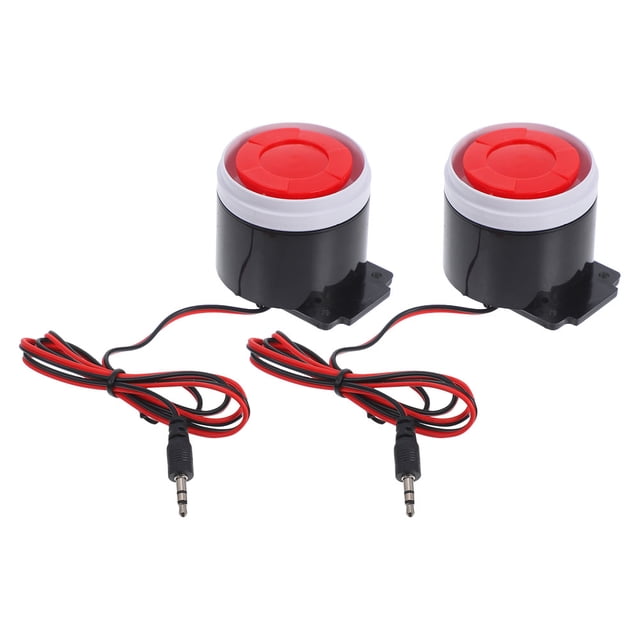 2pcs Wired Mini Alarm Siren For Home Office Security Alarm System With Loud Voice Reliable Sound Alarming Alarm System Security Siren