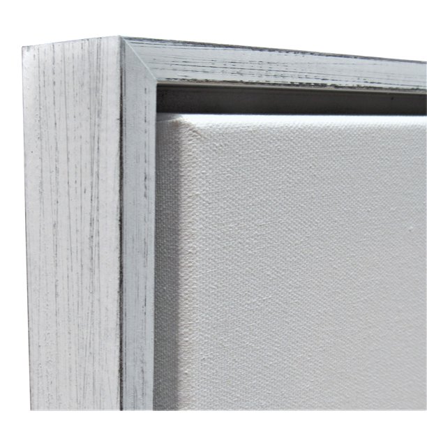 Weathered White Floater Frame for 1.5" deep Canvas, (Different Sizes