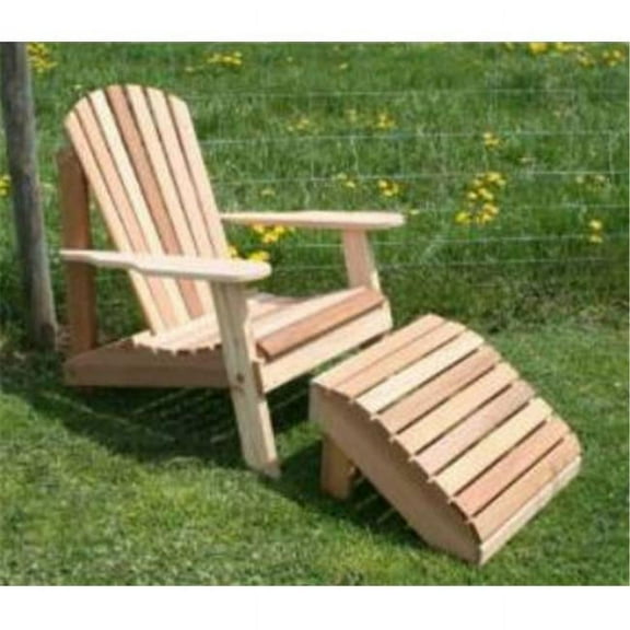 Creekvine Designs WRF526200CVD Cedar American Forest Adirondack Chair and Footrest Set