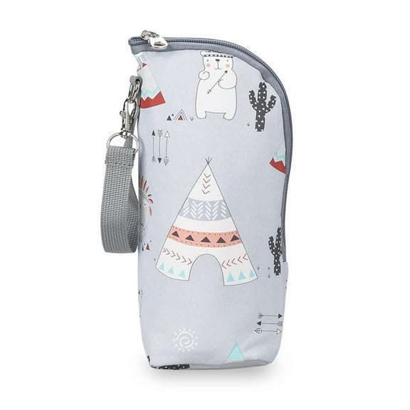 Misright Portable Feeding Bottle Pouch Waterproof Thermal Bag Milk Warmer Diaper Bag