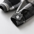 thumbnail image 6 of GYRATEDREAM Toddler Baby Boys Girls Plaid Flannel Shirt Jacket Kids Long Sleeve Lapel Button Down Shirts Fur-Lined Coat with Pockets Children Fall Winter Tops Outwear Clothes Black for 6M-14T, 6 of 8