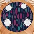 thumbnail image 2 of Bohemian Round Table Cover Elasticized Edge, Floral Pattern Stretch Cloth for 38-42 Inch Tables, Decorative Fit for Kitchen Dining Room, 2 of 7