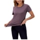 thumbnail image 1 of Blusas de Manga Corta para las Mujeres Primavera Verano Cuello Redondo Ejercicio de Yoga Color Sólido Camiseta, 1 of 7