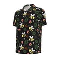 thumbnail image 2 of Balery Bees Printed Men’s Short Sleeve Polo Shirt, Midweight Men's Shirt,Golf Polo shirts -Large, 2 of 9