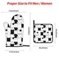 thumbnail image 2 of Pofeuu Doodle Cute Cat Print Oven Mitts and Pot Holders 4 pcs Set,High Heat Resistant 500 Degree Extra Thicken Long Kitchen Cotton Oven Glove for Cooking, 2 of 6
