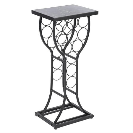 Maple Wine Racks Furniture Metal with Marble Finish Top Table with Wine Storage Organizer Rack Holder Display, Wine Organizer, Wine Storage Holder ()