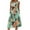 Leaf Print, variant on Summer Casual Dresses for Women Sleeveless Midi Dress Swing Tank Sundress Pleated Tshirt Dress with Pockets