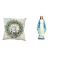 thumbnail image 1 of Elegante funda de cojín navideña de María para sofá, coche, casa, oficina, con adorno religioso de Jesús y diseño de escultura católica., 1 of 8
