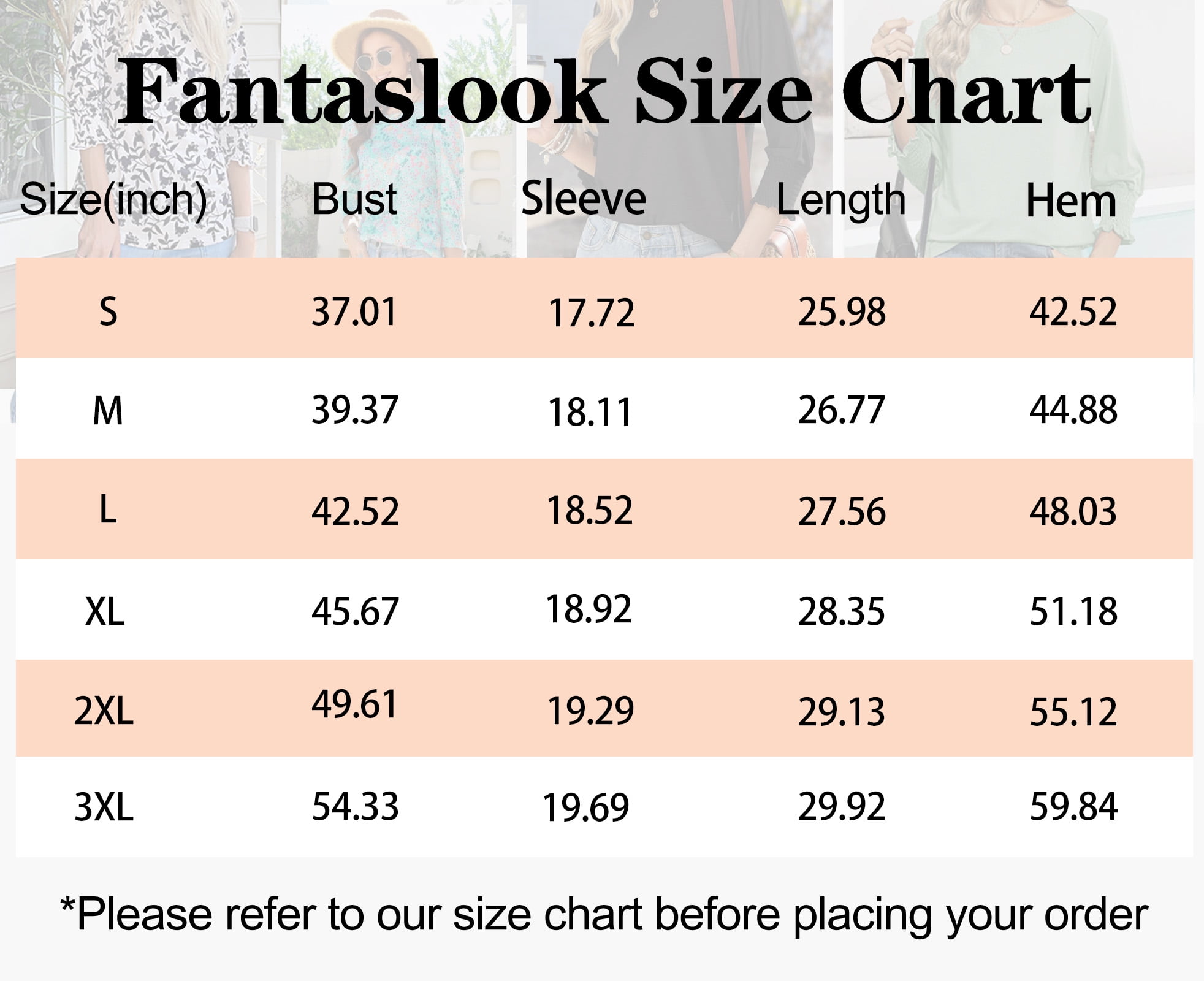 Fantaslook Blouses for Women Dressy Casual 3/4 Length Sleeve Womens Tops with Smocked Cuffs Fashion Shirts