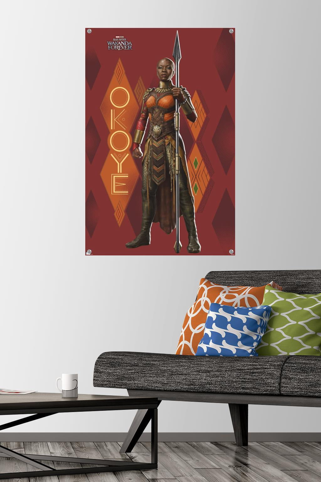 Marvel Black Panther: Wakanda Forever - Okoye Wall Poster with Pushpins, 22.375" x 34"