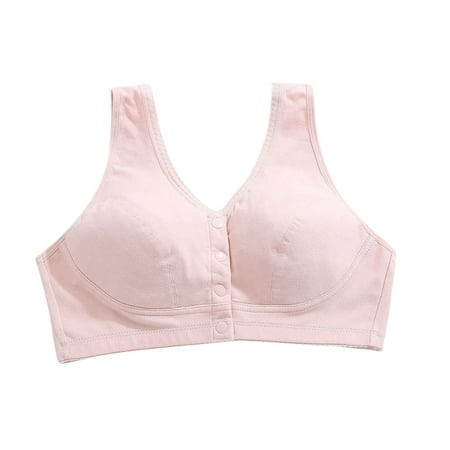 OJSFQUFP Womens Push Up Bra Pink Women s Comfortable and Traceless Underwear New Underwire Thin Tank Top Bra Comfortable Lactation Bra with Front Buckle E