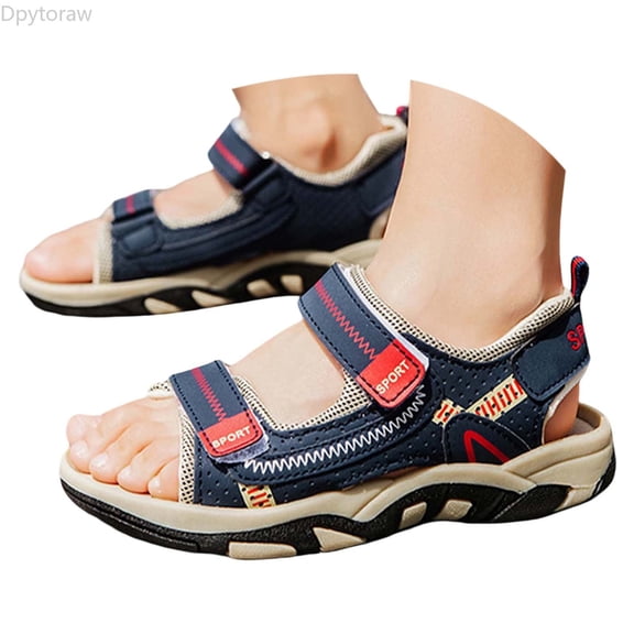 Dpytoraw Boys Sandals For Kids Comfortable Adjustable Hook And Loop Strap Casual Outdoor Summer Beach Shoes For Daily Wear Boys Summer Sandals Size 10.5