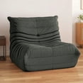 thumbnail image 2 of Craftian Bean Bag Chair with High Back, Giant Lazy Floor Sofa for Adult, Single Comfy Togo Sofa with Memory Foam, Gray, 2 of 10