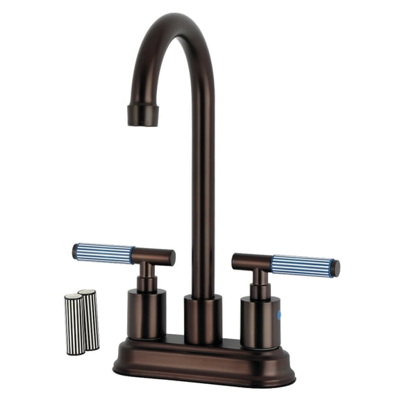 Kingston Brass KB8495KPS Verona Double-Handle 4" Centerset Bar Faucet, Oil Rubbed Bronze
